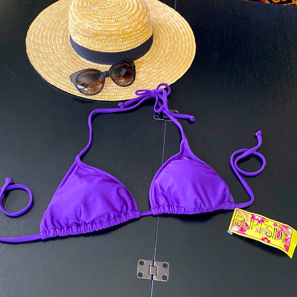 Surfside bikini top purple size L  NWT